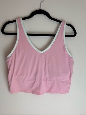 all in motion Pink V-Neck Athletic Tank with White Label